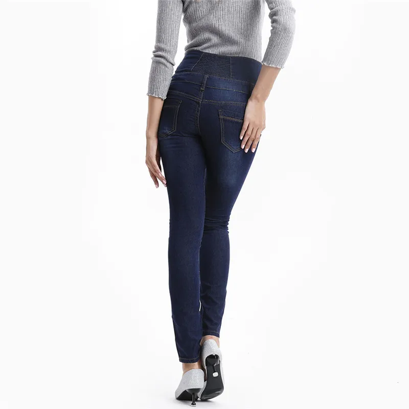 Aankomst Groothandel vrouw denim potlood broek topmerk stretch jeans hoge taille broek vrouwen hoge taille jeans 210302