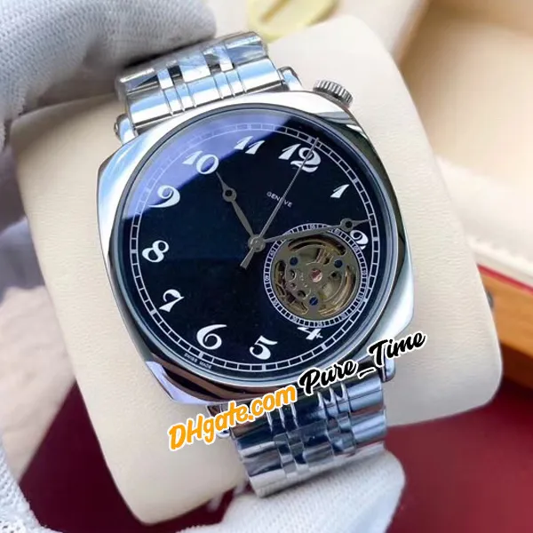 أهداف جديدة للأمريكان 1921 أوتوماتيكية 82035 000R Mens Watch 82035 Tourbillon White Dial Bracelet Steeld Stains Bracelet Watches P250C