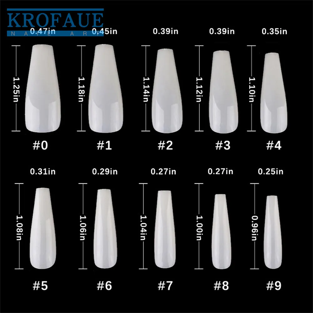 Krofaue / väska Franska ballettkistan Tips Falska akrylkonst Verktyg Fake Manicure Tips för naglar förlängningssalong