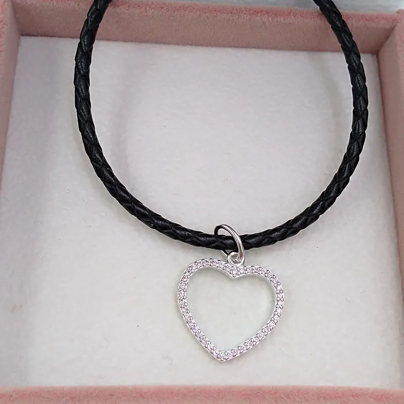 Kit de fabrication de bijoux Love Heart Designer Charms Pandora 925 Sterling Silver Promesse Bracelets Cadeaux de fête des mères pour femme femmes couples chaîne perles collier pendentif