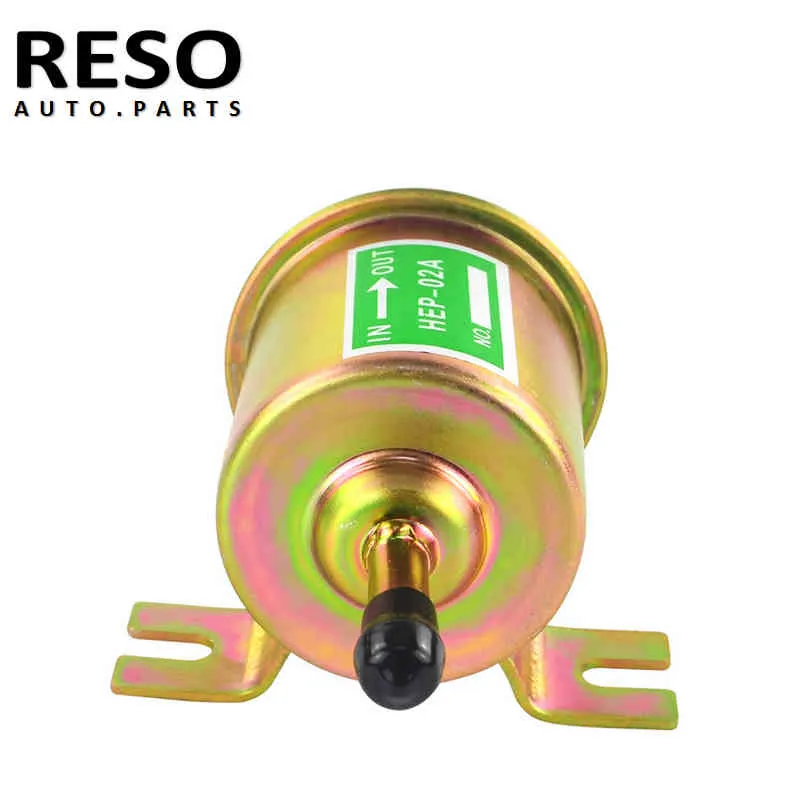 RESO-- Universal 12V Fuel Pump Electric Diesel Petrol Low Pressure Bolt Fixing Wire HEP-02A For Car Carburetor Motorcycle ATV