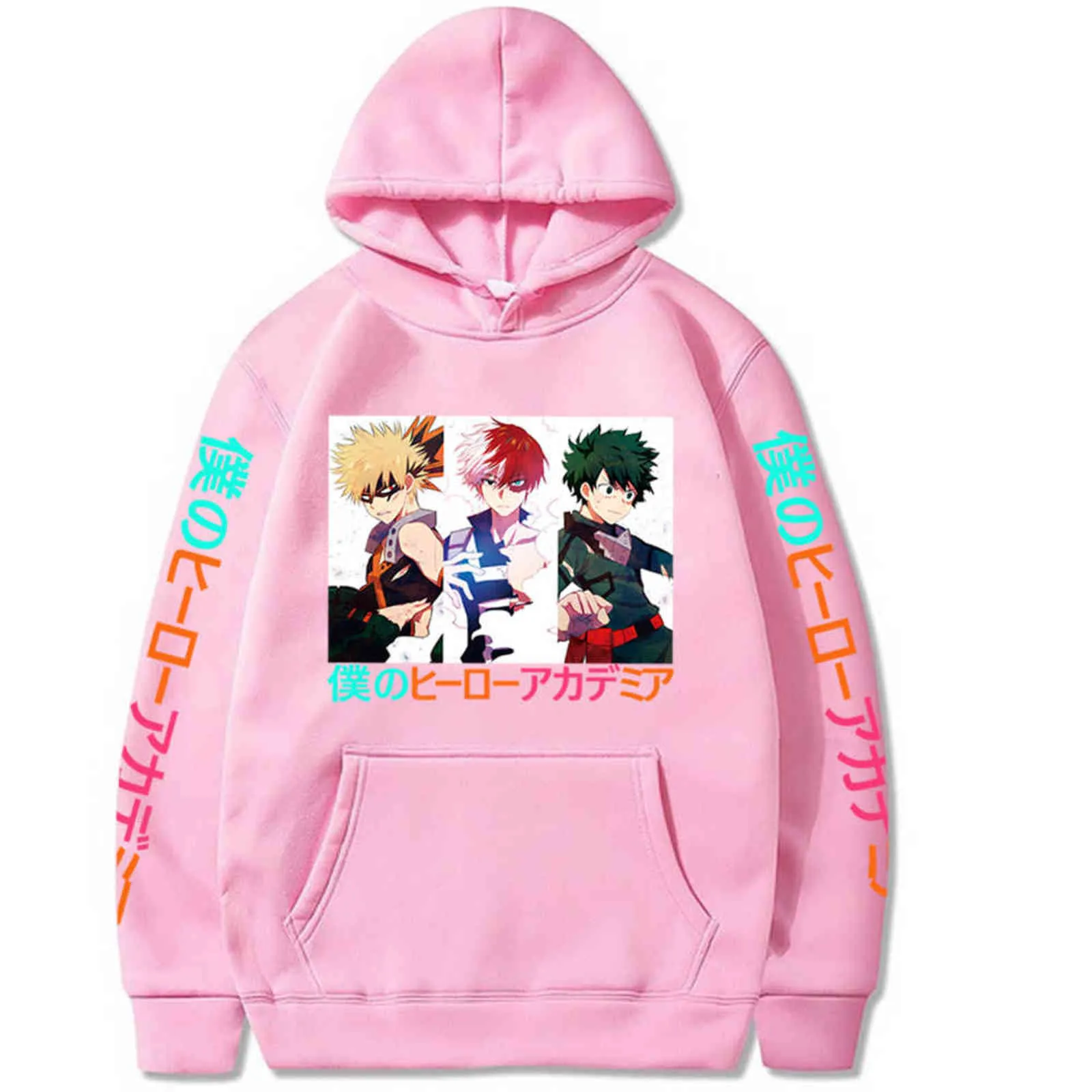 My Hero Academia Anime Sudadera con capucha Boku No Hero Academia Sudaderas Manga Bakugou Todoroki Deku Sudaderas Y211122