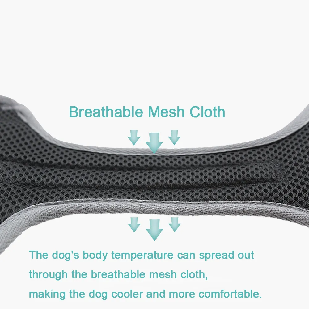 Medium Large Dog Harness Vest Breathable Training Adjustable Reflective Nylon Pet Chest Strap For Labrador Doberman