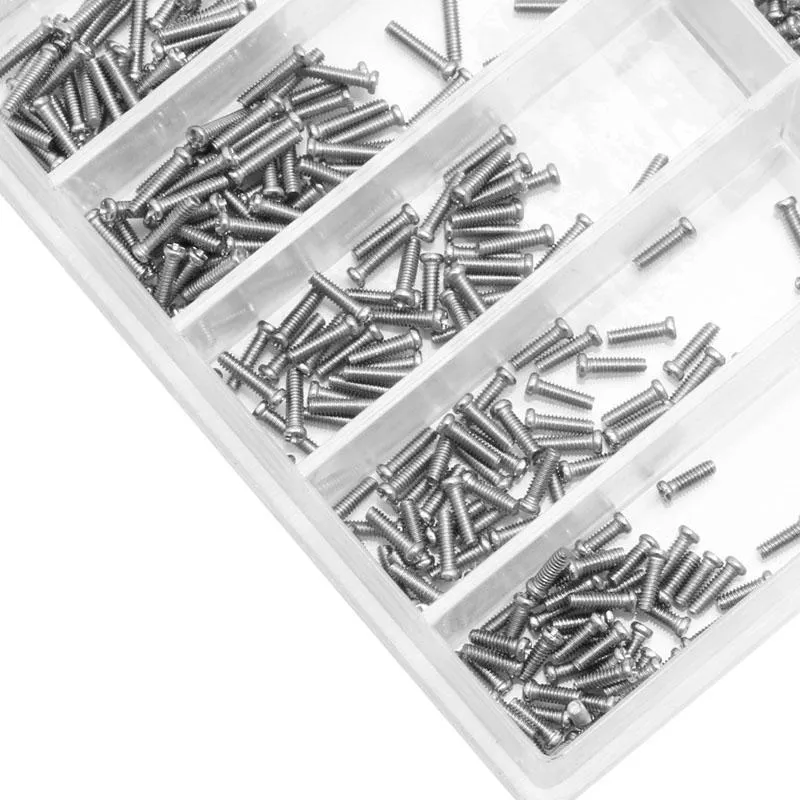 Kits de herramientas de reparación 500 Uds gafas de acero inoxidable reloj pequeño microtornillo surtido Tool257f