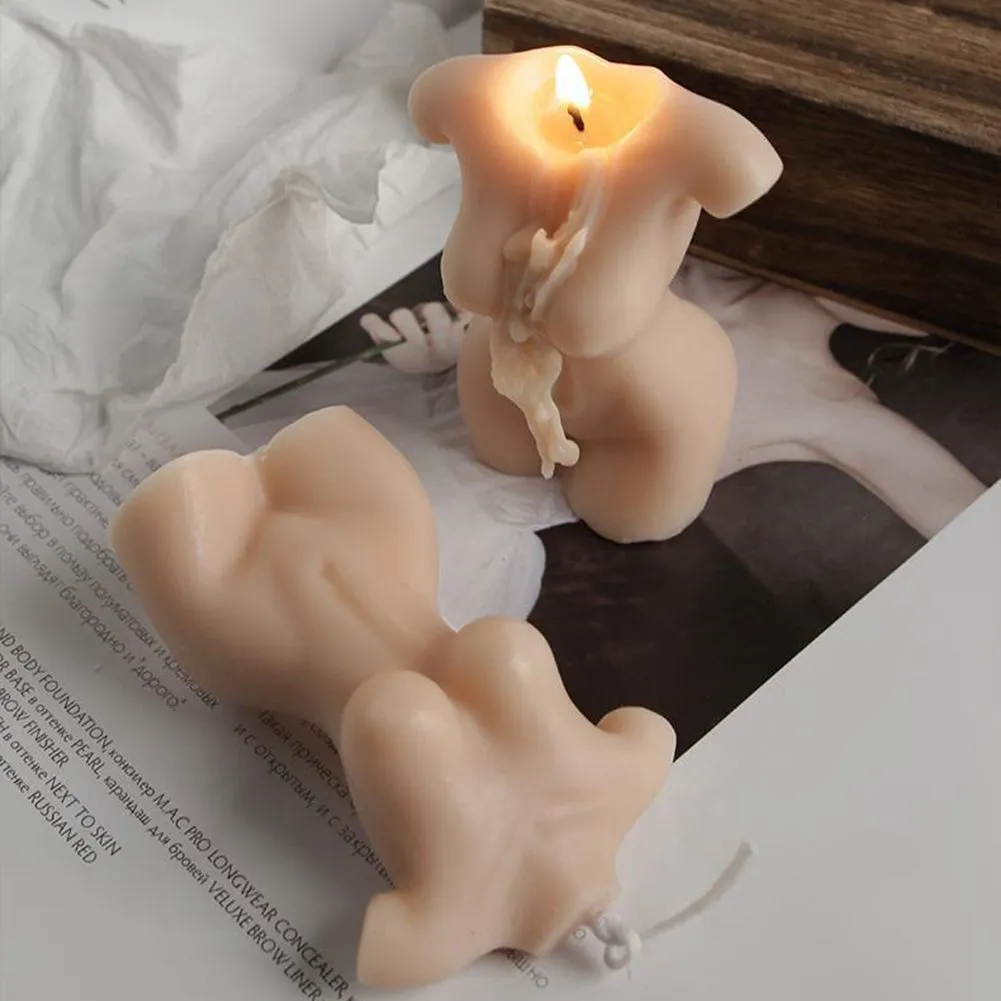Creative Art Body Candle Mold Fig Fig Fig Fig Arts Candles 7 5 10 5cm Candle em forma de corpo de aromaterapia; DIY Home Decor2615
