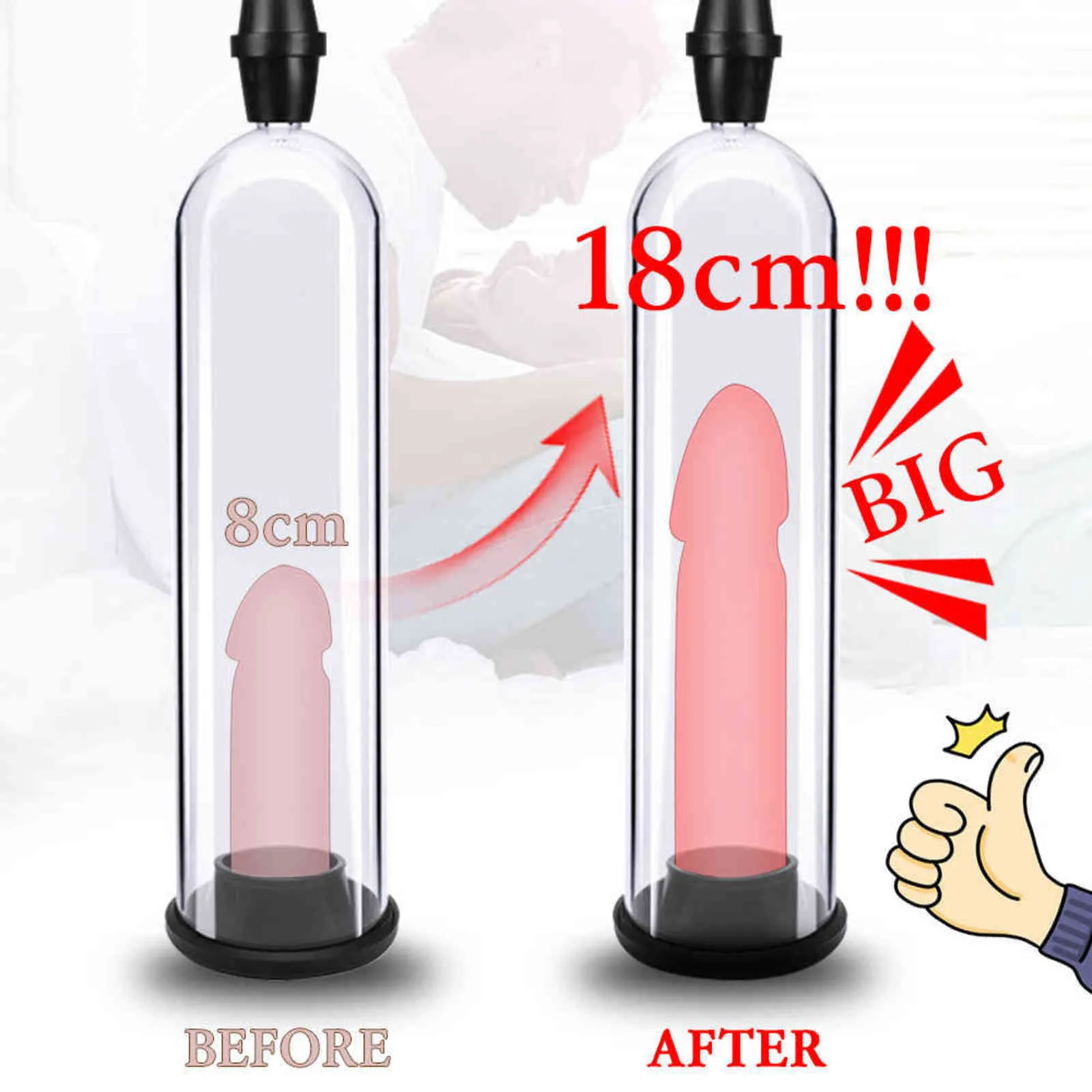 NXY Sex Pump Leksaker för Man Förstoring Vakuum Man Penis Extender Enhancer Masturbator Trainer Vuxen Svart 1125
