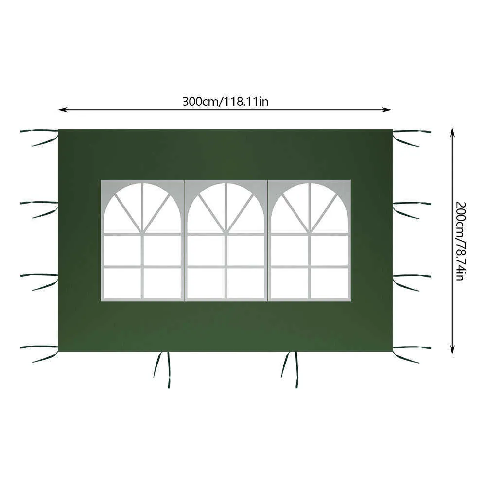 Tente extérieure portative mur de tissu Oxford imperméable à la pluie tente imperméable Gazebo jardin ombre abri mur latéral sans cadre supérieur d'auvent Y7400739