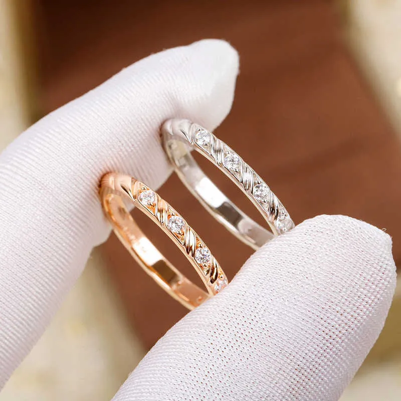 Marca pura 925 prata esterlina jóias de luxo qualidade superior diamante brilhante noivado casamento casal amante anéis noiva design quente