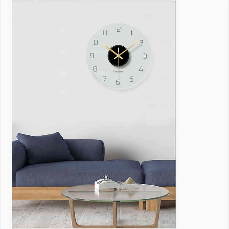 1 pièces horloge murale muette d'art nordique pour la décoration intérieure 12 pouces horloges murales minimalistes modernes montres murales décoratives simples H1230