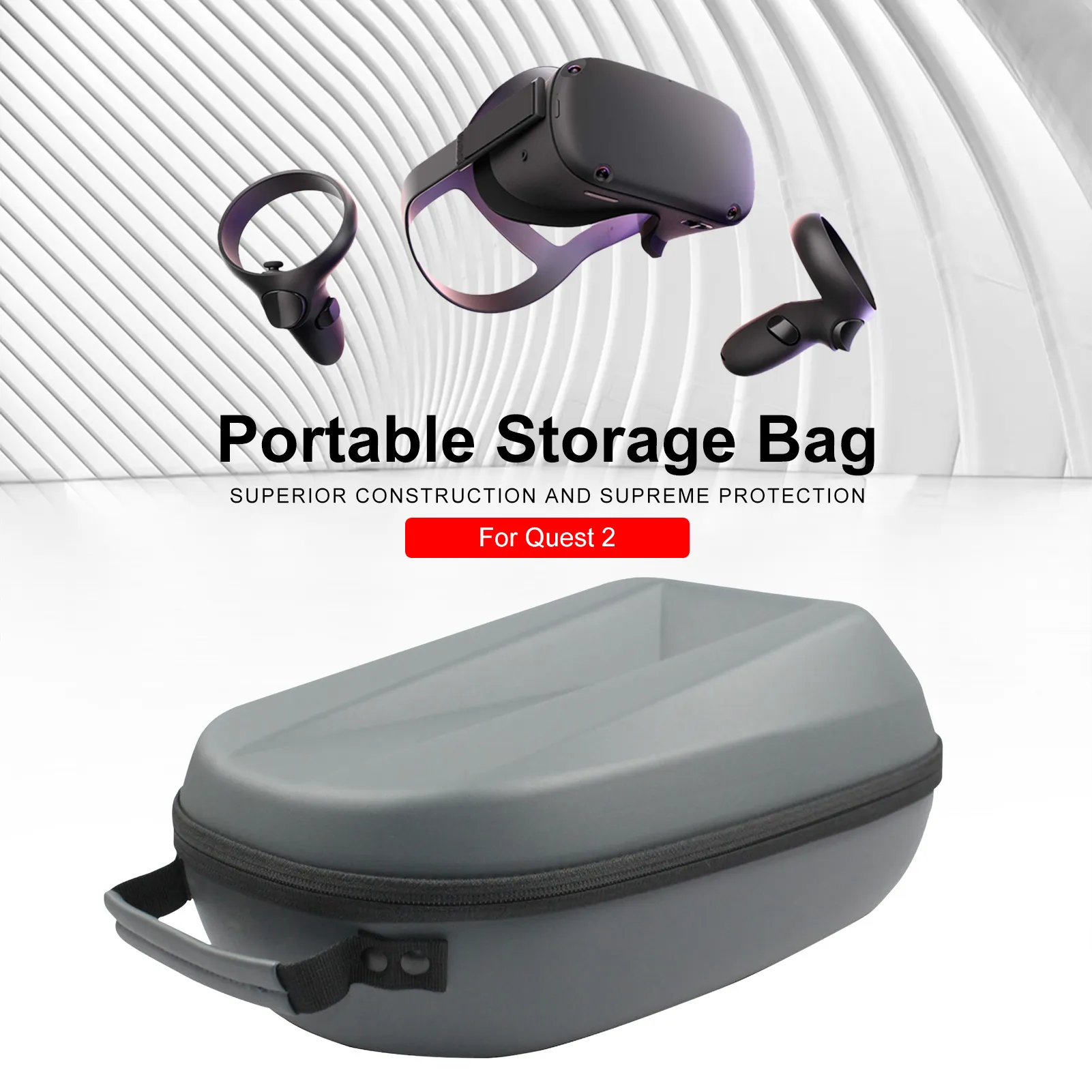 Proteclable Storage Bag VR Akcesoria do Oculus Quest 2 VR zestaw słuchawkowy Podróż Eva Hard Box dla OCULUSQUEST 2 torebka 4154770