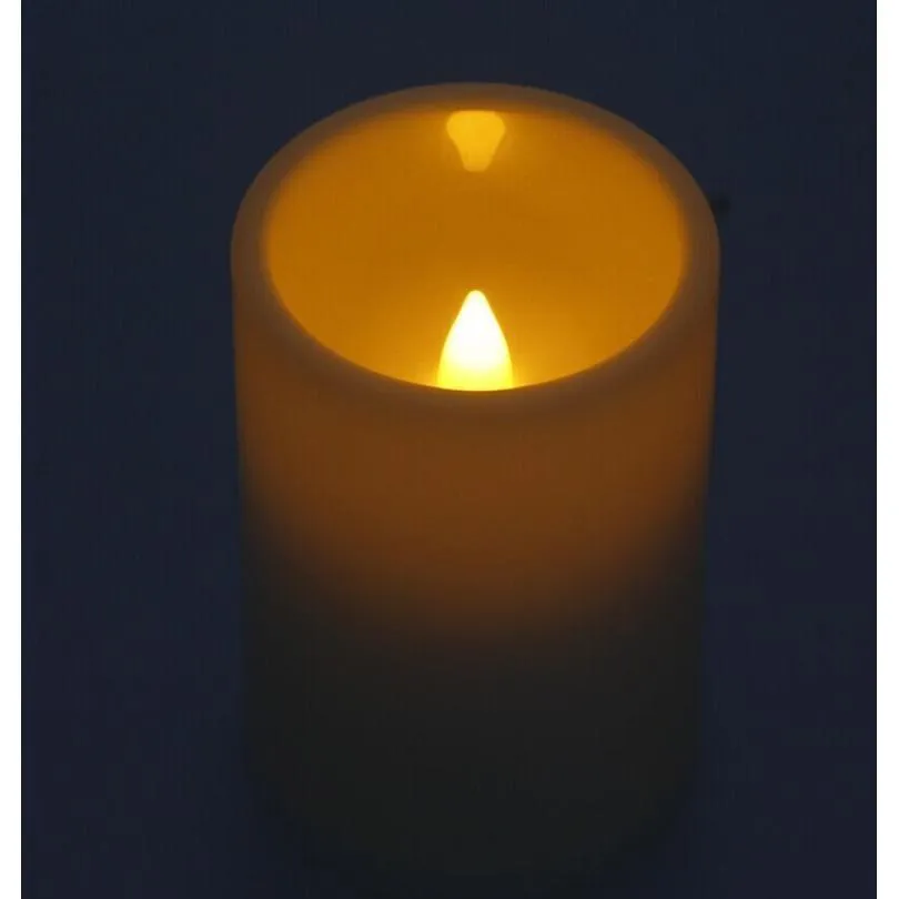 / 3x4 pouces pilier en plastique sans flamme LED bougie avec minuterie bougies bougies à piles bougie Acc qylRuZ255j