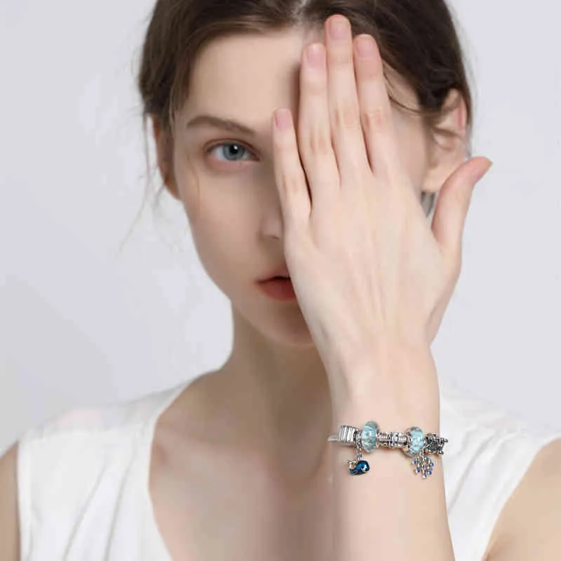 925 Sterling Silber Armbänder Runde Form Schlangenkette für Damen Accessoires Modeschmuck Valentinstag Muttertagsgeschenk