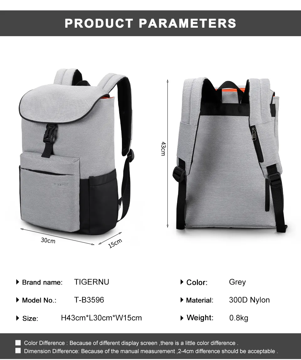 Backpack Men Casual Tigernu Sport Large Capacity Shoes Bag Light Weight Male School Travel Teenagers 2021