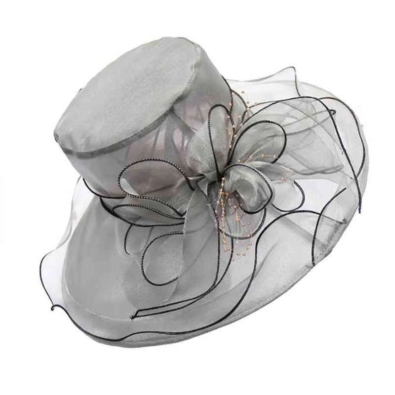 70 femmes chapeau vendre Floral Organza à large bord église Kentucky Derby bibi dame thé fête soleil chapeau 36794491723329