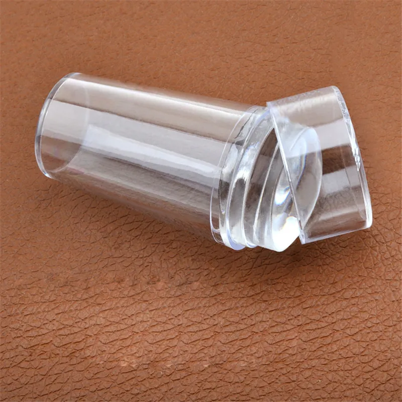NAP011 tampon d'art d'ongle clair avec grattoir ensemble tête en Silicone transparente 28 cm ongles estampage accessoires de manucure 9137206