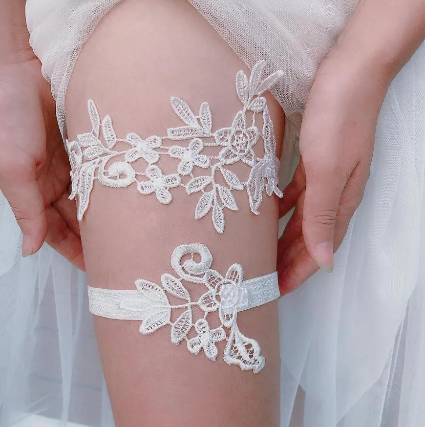 Fashion Sexy Lace Flower Wedding Garter Belt Bridal Garters The Bride039s Wedding Dress Accessories Lace Garter with Flowers5678927