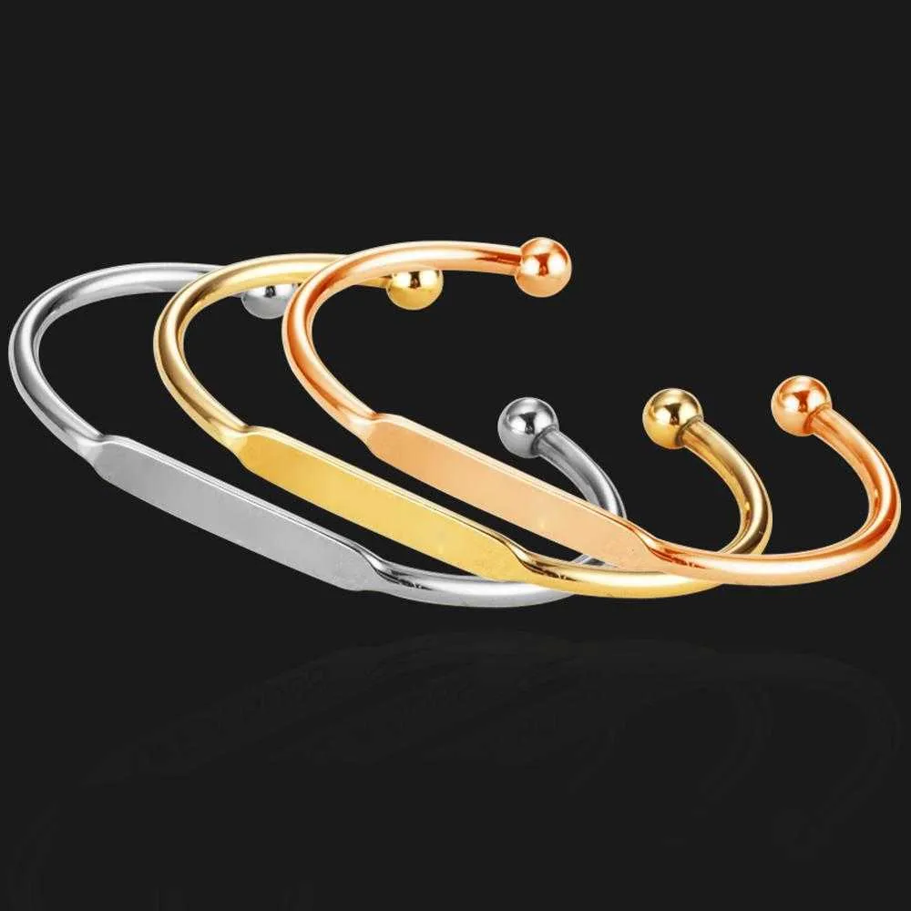 MyLongingCharm puste mankiety Banles grawabilna miedziana bransoletka Rosgold Gold Bracelets T0692 Q07202547