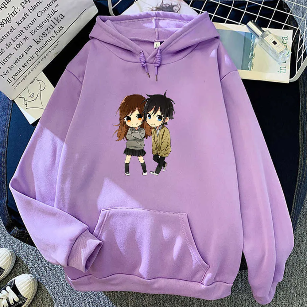 Funny Anime Horimiya Miyamura Izumi Hori Kyouko Hoodies Funny Cartoon Kawaii Printed Couple Clothing Winter Warm Sweatshirt Top G1019