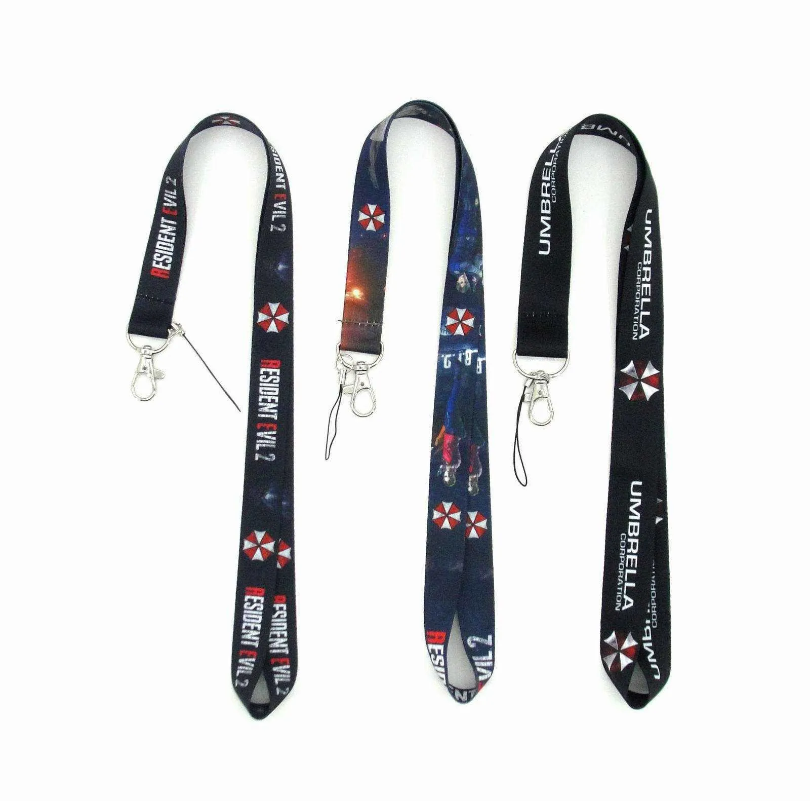 UMBRELLA CORPORATION Lanière porte-clés sangle de cou pour carte d'identité porte-badge de téléphone USB sangle lanière accessoires charme de téléphone G1019