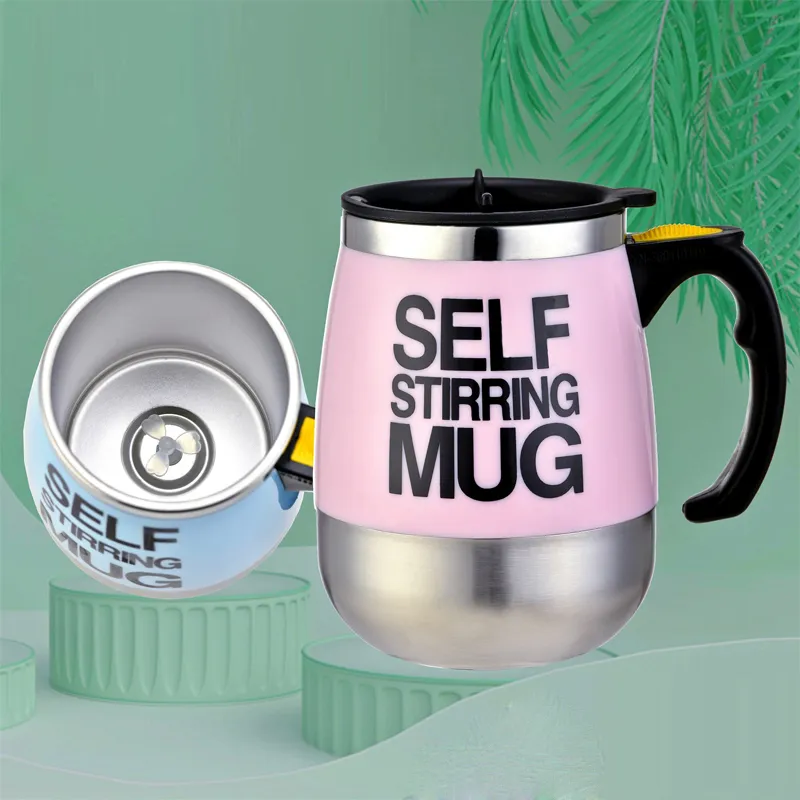 Elektrische selbstrührende Kaffeetasse, Tasse, automatisches Mischen, Spinnen, Edelstahl, Zuhause, Büro, Reisen, Mixer, Milch-Schneebesen 220311