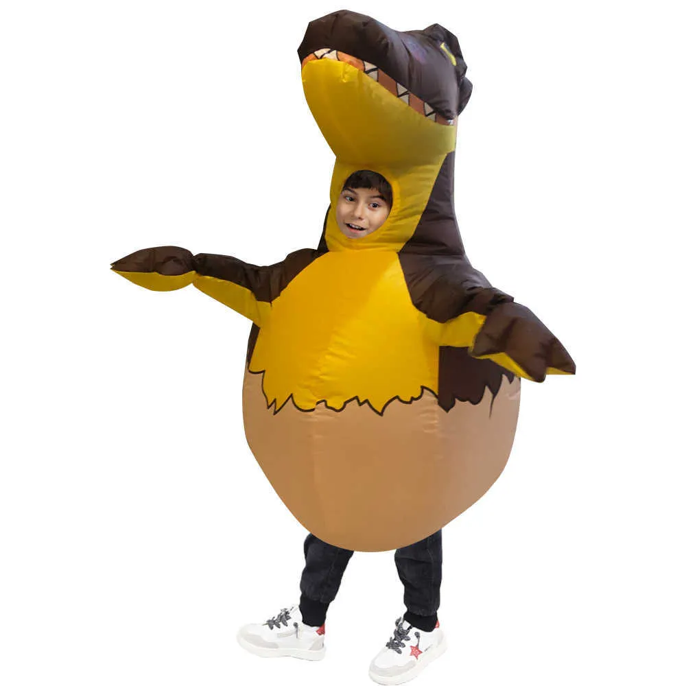 Costumes gonflables pour enfants T-REX Halloween Cosplay Costume Dinosaur Egg Blow Up Disfraz Party Cadeau d'anniversaire pour enfants unisexe Q0910