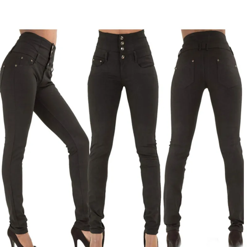 Ankunft Großhandel Frau Denim Bleistift Hosen Top Marke Stretch Jeans Hohe Taille Hosen Frauen Hohe Taille Jeans 210302