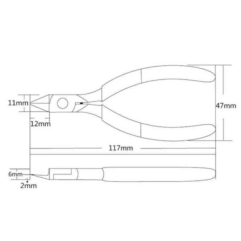 Pince coupante de précision en acier au carbone Puzzles Modèle Assemblage Pince coupante Pince diagonale Cisailles professionnelles Cisailles Accueil 211110