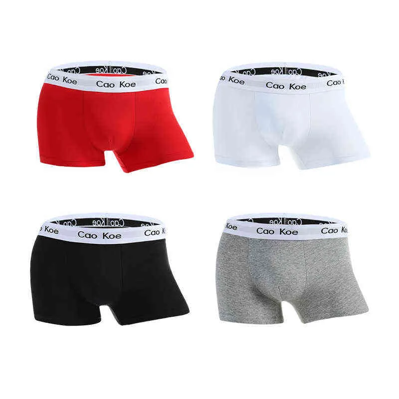 Men Underwear Male boxer Solid Panties Shorts Men's 95% Cotton Underpants Breathable Intimate Man boxers Size M-2XL H1214