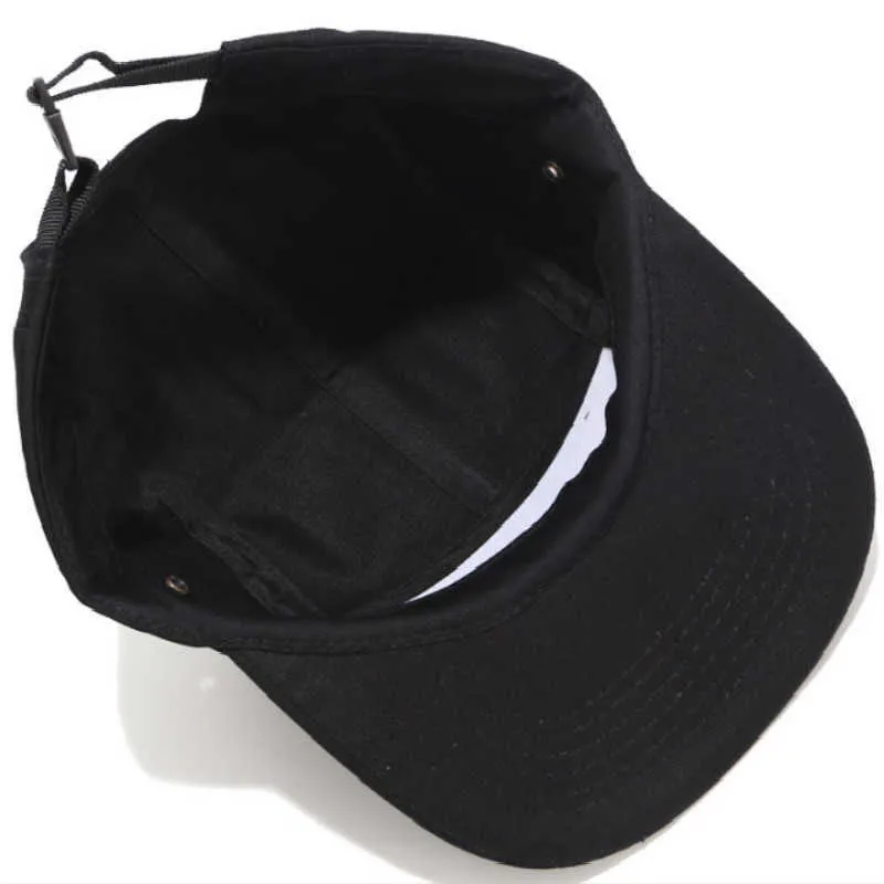 Повседневная кепка с 5 панелями Черная однотонная бейсболка с плоскими полями Регулируемая пустая кепка в стиле хип-хоп Шляпа Snapback с пятью панелями Изогнутая шляпа от солнца Q070221s