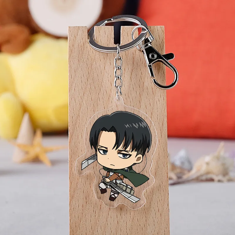 Anime Porte-clés Attaque sur Titan Femmes Porte-clés Acrylique Hommes Porte-clés Pendentif Accessoires Dessin Animé Porte-clés Amis Cadeau Bijoux Y032454