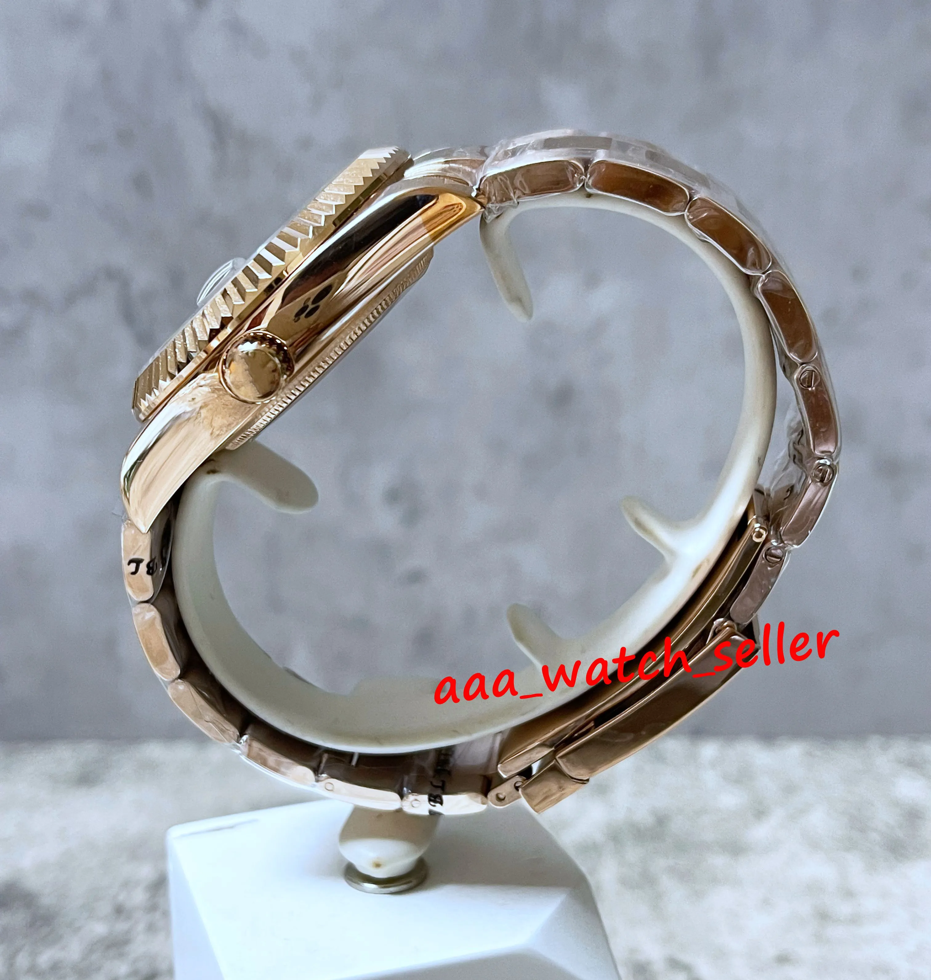 4 kolory luksusowe zegarki męskie master Sky-D 326935 M326935 326934 326938 Rose Gold Case Fleat Bezel Rhodium Mechanical Automat212t