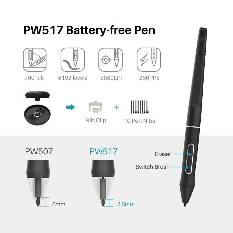 HUION – Kamvas 162021, moniteur de dessin graphique, batterie, tablette à stylet numérique, Win/MAC et Android 120% s RGB, nouvel arrivage