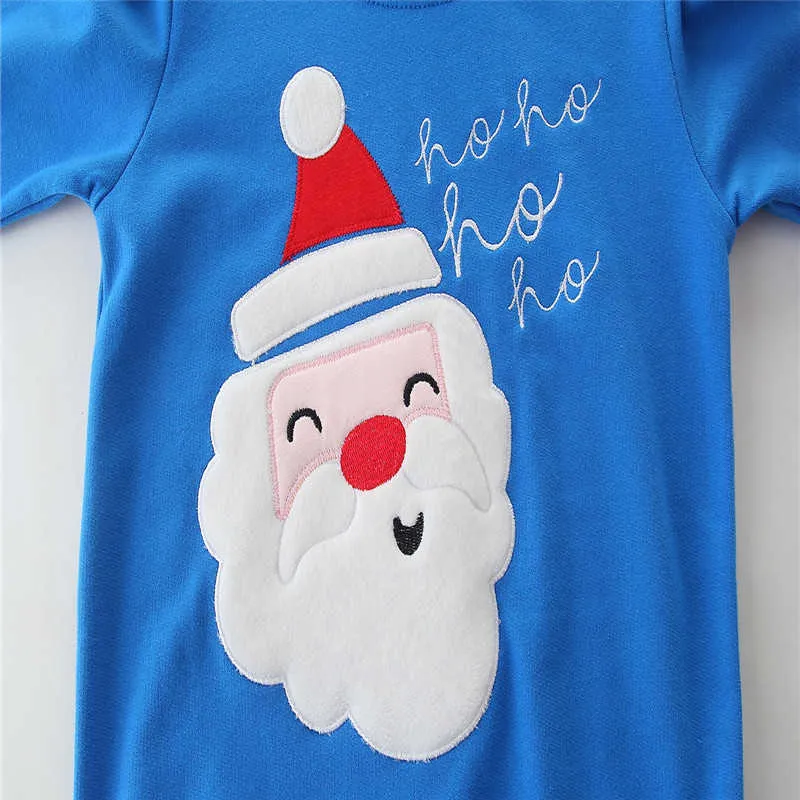 Jumping Meters Arrival Christmas Santa Claus Sweatshirt Fashion Cotton Children Outfit for Boys Girls Years Tops 210529