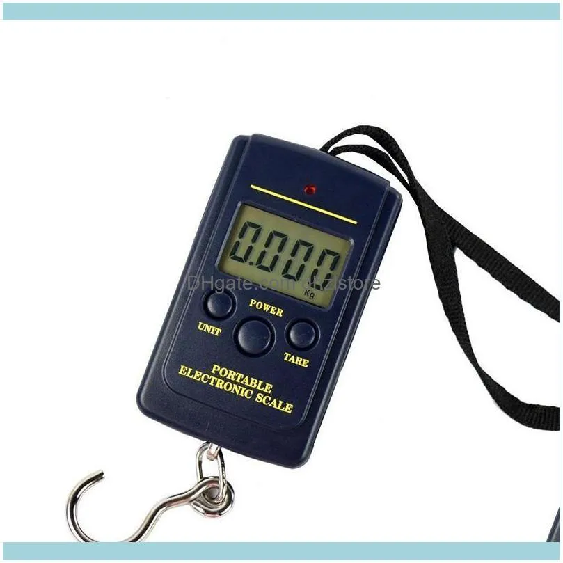 Aessory Sports OutdoorsDigital Handy Hanging Scales 40 kg 88lb Portable Lage Suitcase Weighting Fishing Scale Tool Carp Fish HO282Y