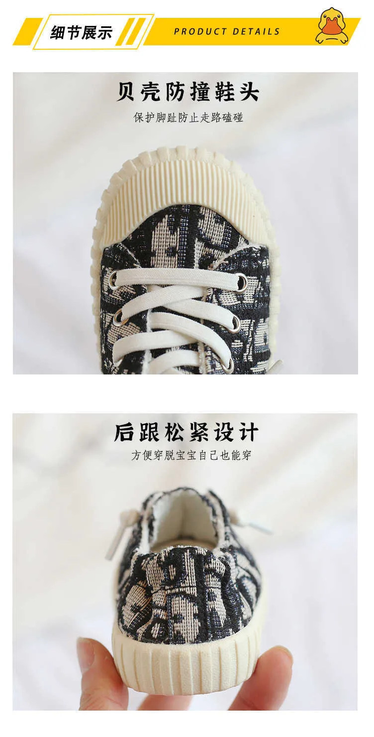Kinderschoenen lente / zomer 2021 Koreaanse kinderen canvas schoenen elastische mode schattige kinderen sneakers peuter jongen schoenen x0703