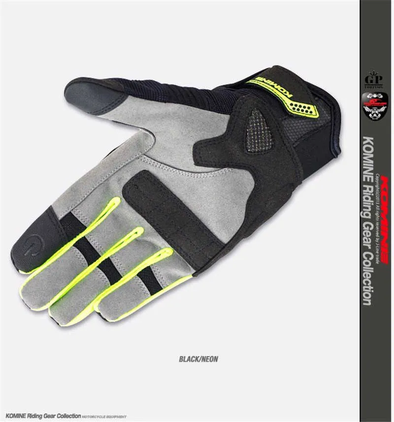 Komine GK-183 Mesh Écran Tactile Moto Gants Moto en plein air MX Cyclisme Sports Moto Gants D'été H1022