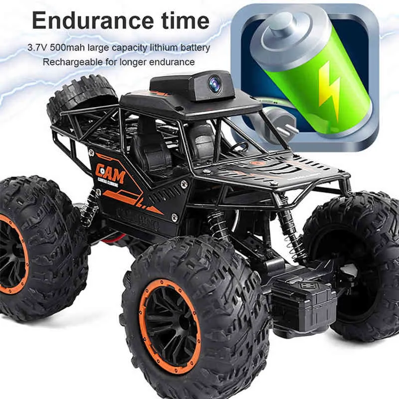 2.4G Remote Control car 1:18 Rc Car with Camera WiFi FPV App Off-road Climbing Drift Vehicle Toys Gifts for Children 220119