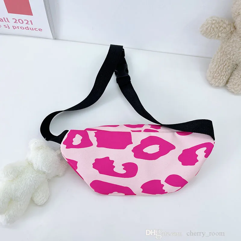 Children leopard printed chest bag boys girls Zebra-striped cow printed crossbody bag wallet fashion pink accessories handbags F607