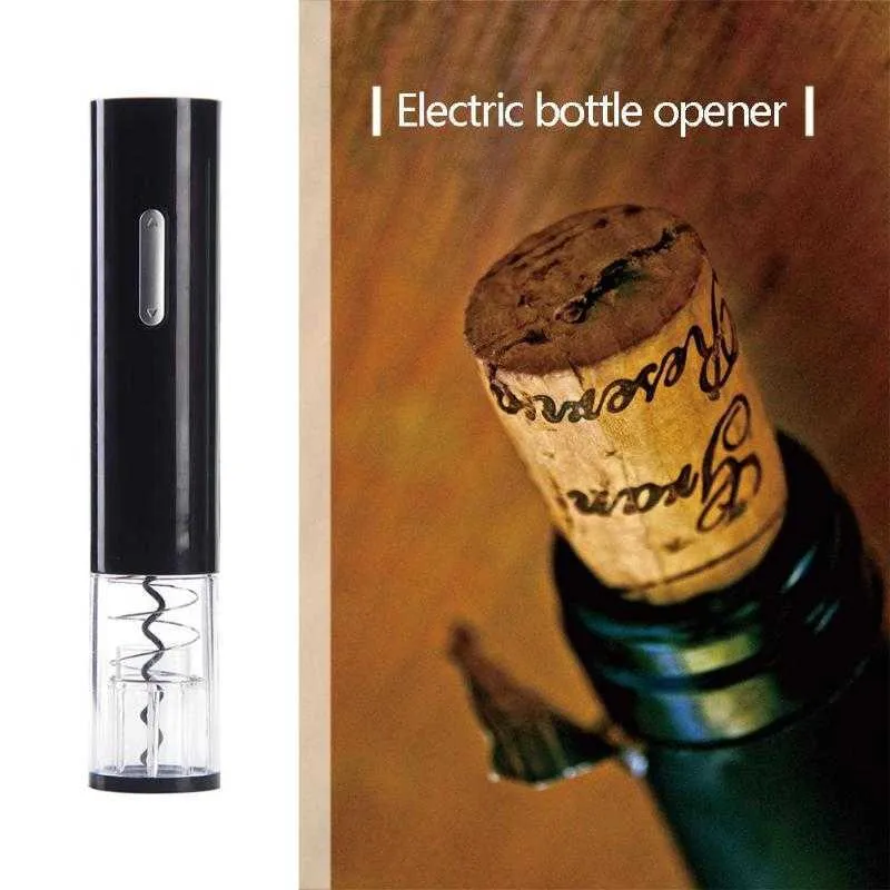 Ouvre-bouteille automatique pour batterie sèche de vin rouge Kit d'ouvre-bouteille de vin électrique Tire-bouchon sans fil avec coupe-feuille Outils de cuisine 210817