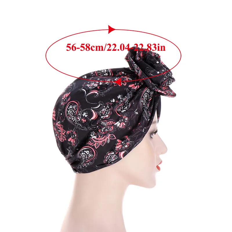 Moda Müslüman Türban Şapka Bonnet Şapka Uyku Şapka Gece Kap Başörtüsü Kafa Kapak Kıvrımları Streç Bandana Başkanı Uzun Eşarp