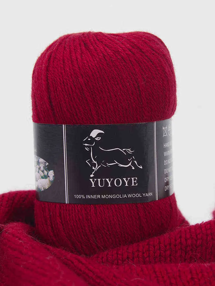 YUYOYE 100% fil de laine pour tricoter 4 plis de luxe chaud à la main tricot de laine fil de crochet pour bricolage pull fil de laine fil de tissage Y211129