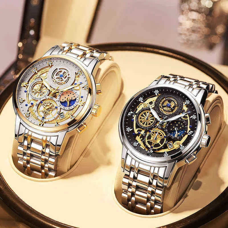 DOIT Мужские часы Топ Элитный бренд Спортивные часы с большим циферблатом Мужские кварцевые наручные часы с хронографом Дата Мужские часы Relogio Masculino 220113267n