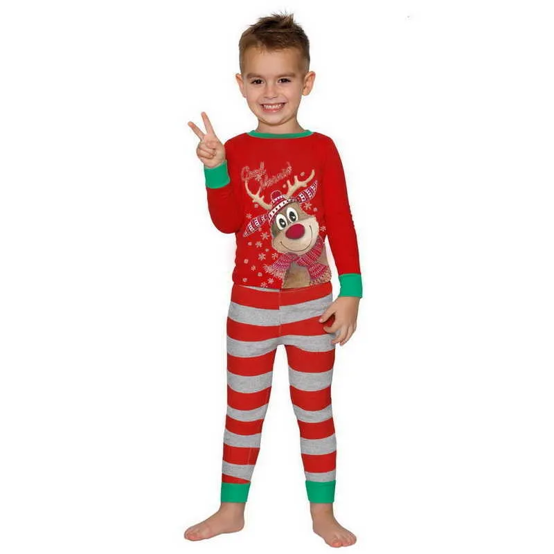 2021 Christmas Santa Claus Famille Matching Pyjamas Adulte Kid Pyjamas Set Baby Baber Mignon Santa Deer Penguin Noël Family Tenues H6692237
