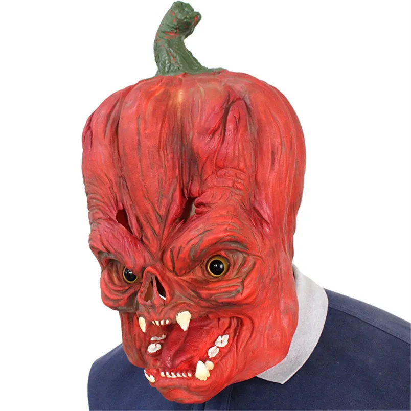 Halloween New Deluxe Novelty Halloween Scary Costume Party Props Latex Pumpkin Head Mask 40LY31 (5)