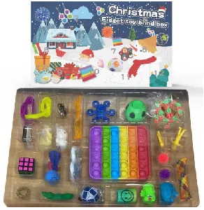 24 advent kalender jul blind box överraskning anti stresslindring leksaker sätter långsamt stigande squishy press barn gåva pojkar1915666