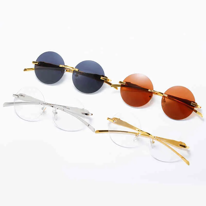 2024 Top -Designer 10% Rabatt auf Luxusdesignerin neuer Sonnenbrillen für Männer und Frauen 20% Rabatt Metal Head Rahmen Fashion Rund Frame Netto Rot Brille