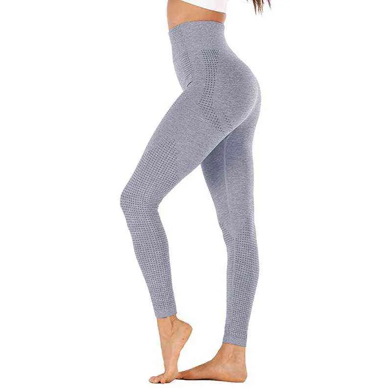 Leggings höga midja kvinnors byxor sömlösa push up leggings sport fitness springa yogastruckare energi elastiska gym flicka tights h1221