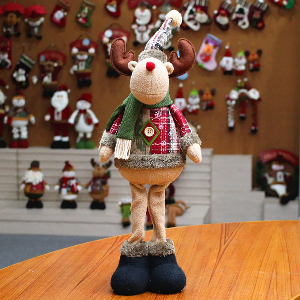 Décorations de Noël Père Noël Poupée Snow Man Elk Ornements Cadeau Jouet Arbre Pour Année Navidad Y201020