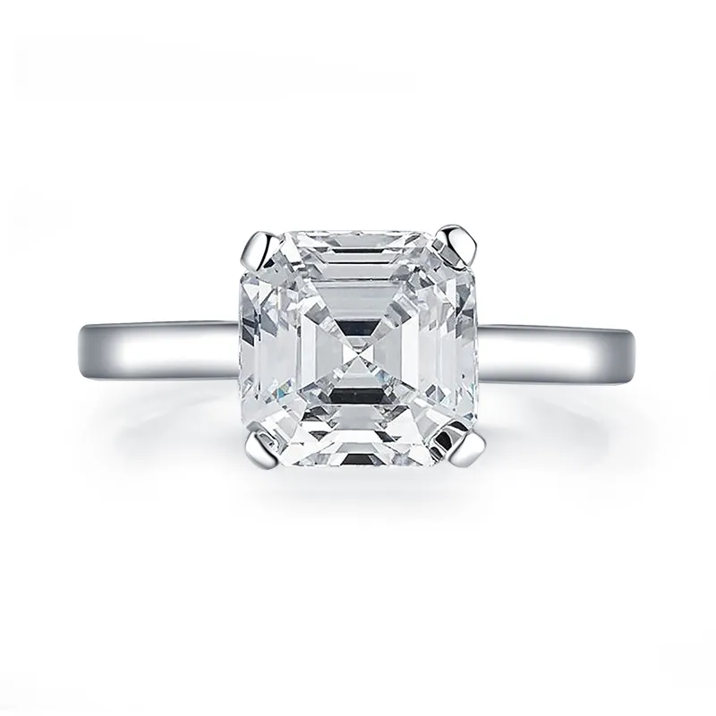 LESF 3 Ct Charms Diamante simulato 925 Sterling Silver Coppia di fidanzamento Interi lotti Bulk Fine Jewelry Ring le donne