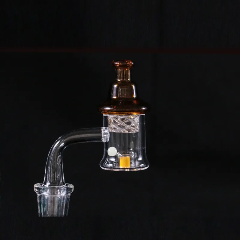 New Quartz Banger Nail 14mm 18mm Male Joint Smoking Accessaries With Vuliauvuliau Bulge Colors Glass Bubble Spinning Carb Cap and Terp Pearl for Dab Rig Glass Bongs